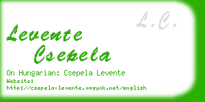 levente csepela business card